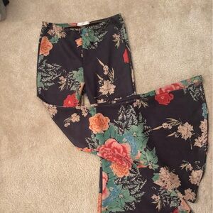 🌸 Vintage Floral Flare Pants | Hippie Festival Vibe